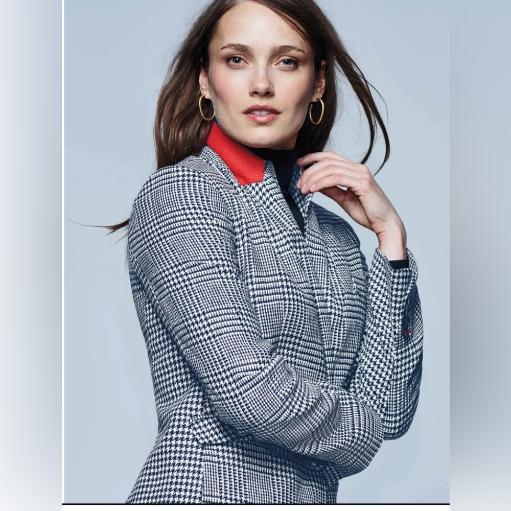 Boden Navy and White Tweed Blazer size 16 - Picture 2 of 7